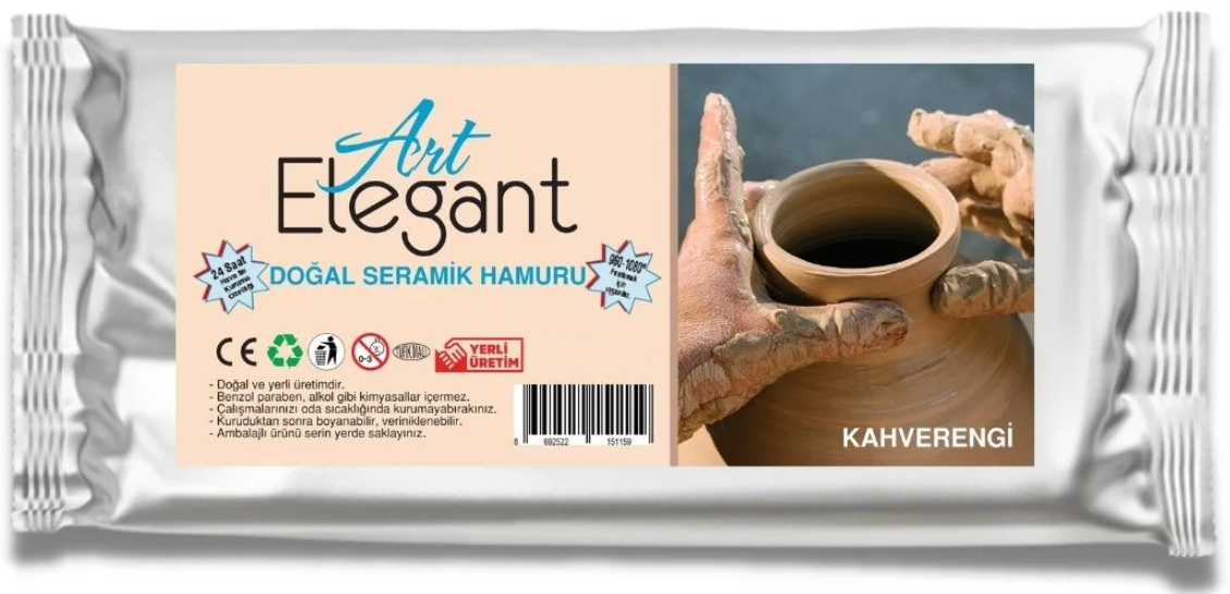 ART%20ELEGANT%20SERAMİK%20HAMURU%201000%20GR%20KAHVERENGİ