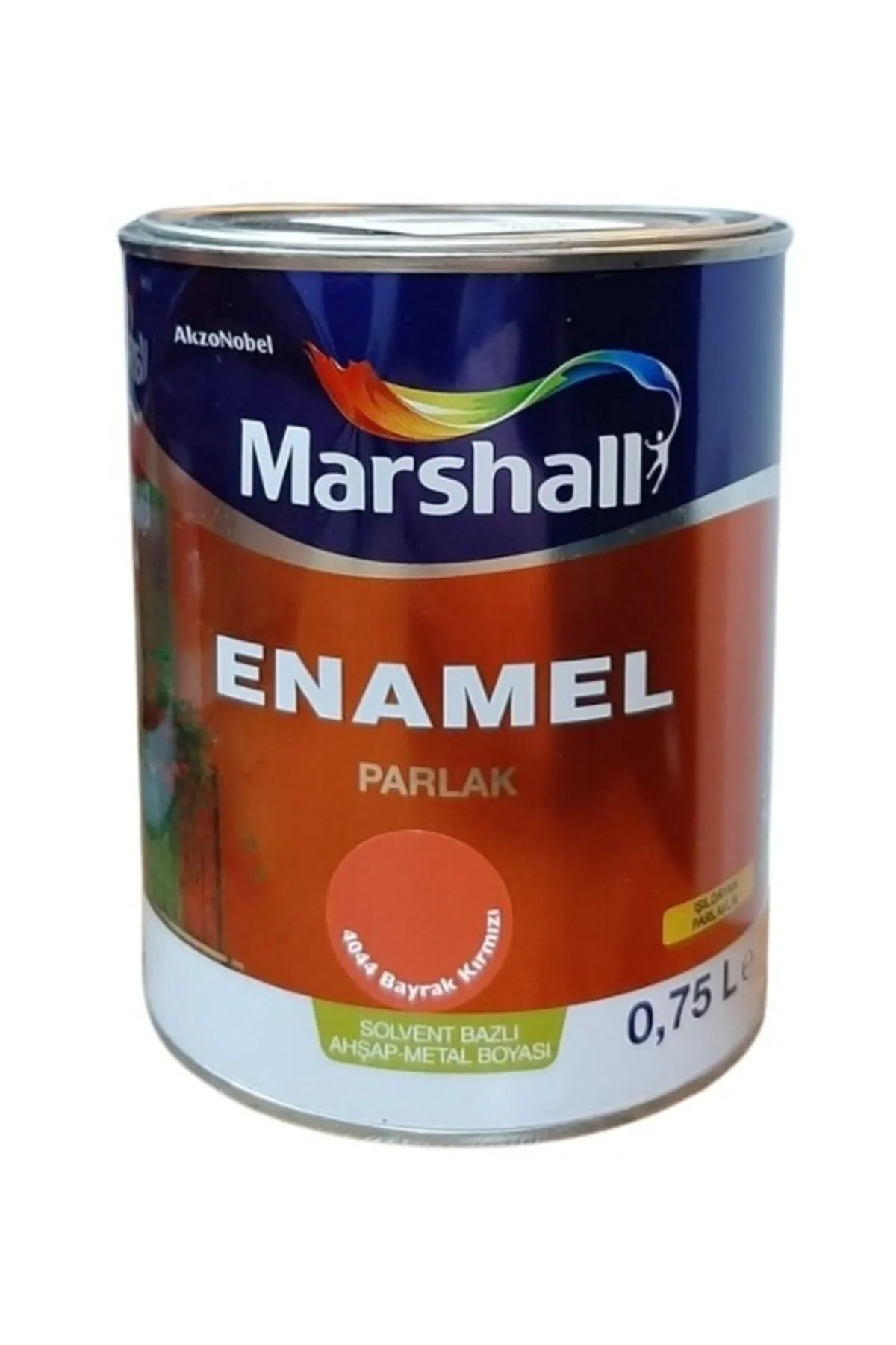 MARSHALL%20ENAMEL%20SENTETİK%20SOLVENT%20BAZLI%20AHŞAP%20&%20METAL%20BOYASI%20PARLAK%200.75%20LİTRE%20(BAYRAK%20KIRMIZI)