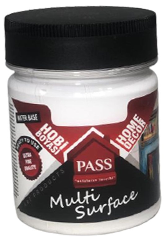 PASS%20MULTİ%20SURFACE%20HOBİ%20BOYASI%201001%20BEYAZ%20120%20CC