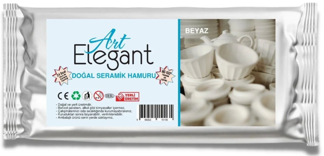 ART%20ELEGANT%20SERAMİK%20HAMURU%20500%20GR%20BEYAZ