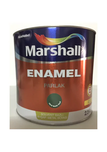 MARSHALL%20ENAMEL%20SENTETİK%20SOLVENT%20BAZLI%20AHŞAP%20&%20METAL%20BOYASI%20PARLAK%202.5%20LİTRE%20(NEFTİ%20YEŞİL)