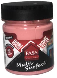 PASS MULTİ SURFACE HOBİ BOYASI 1023 GÜL KURUSU 120 CC