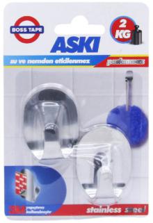 BOSS TAPE 3M PASLANMAZ INOX KÜÇÜK BOY ASKI (2 ADET) 2 KG TAŞIR