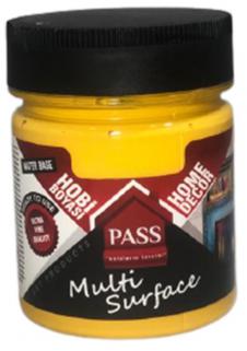 PASS MULTİ SURFACE HOBİ BOYASI 1016 SARI 120 CC