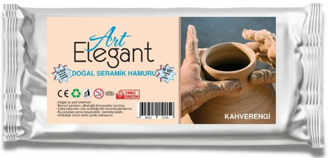 ART ELEGANT SERAMİK HAMURU 1000 GR KAHVERENGİ