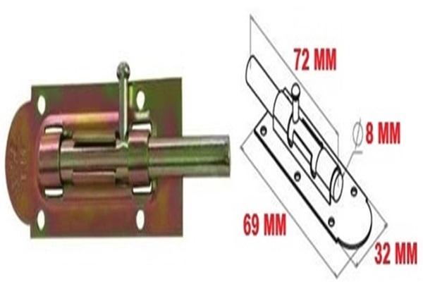 METAL MAVZER SÜRGÜ / KAPI PENCERE DOLAP EMNİYET KİLİDİ NO:2