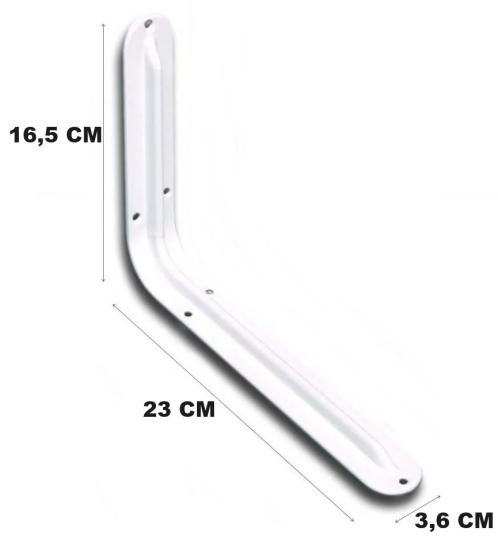 BEŞEL RAF ALTI KONSOL L DEMİRİ AYAĞI BEYAZ 16,5 x 23 CM (2 ADET) + VİDALARI (BA303)