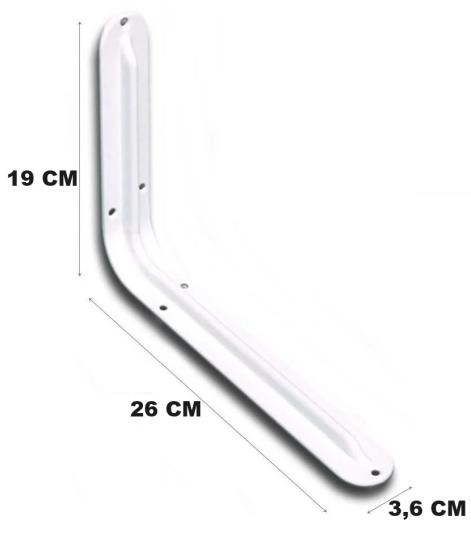 BEŞEL RAF ALTI KONSOL L DEMİRİ BEYAZ 19 x 26 CM (2 ADET) + VİDALARI (BA304)