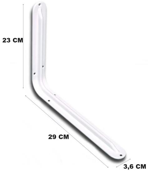 BEŞEL RAF ALTI KONSOL L DEMİRİ AYAĞI BEYAZ 23 x 29 CM (2 ADET) + VİDALARI (BA305)