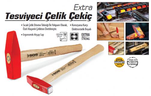 SGS EXTRA TESVİYECİ ÇELİK ÇEKİÇ 200 GR