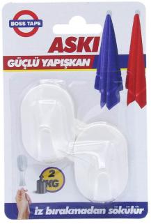 BOSS TAPE İZ BIRAKMAZ PLASTİK KÜÇÜK BOY ASKI (2 ADET) 2 KG TAŞIR