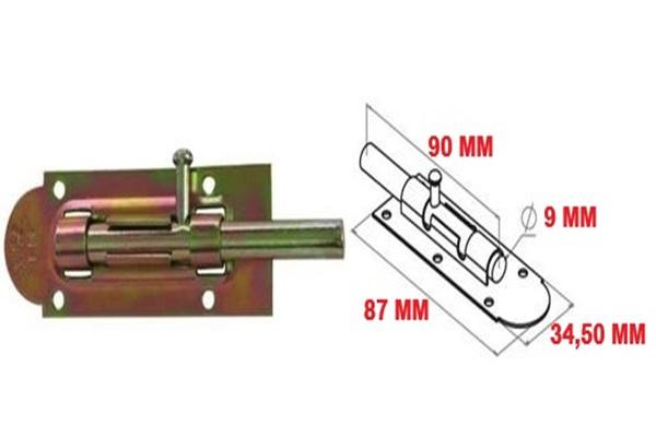 METAL MAVZER SÜRGÜ / KAPI PENCERE DOLAP EMNİYET KİLİDİ NO:6