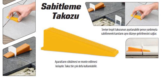 SGS DERZ SERAMİK GRANİT SEVİYE SABİTLEME TAKOZU 20 MM ( 100 ADET)