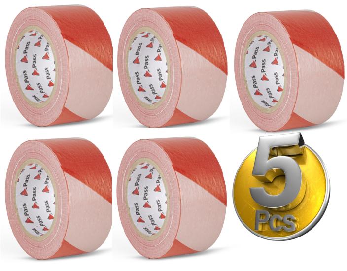 PASS EMNİYET UYARI İKAZ ŞERİT BANDI BÜYÜK BOY  6 CM x 500 METRE (5 ADET)