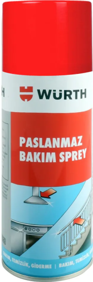 WÜRTH PASLANMAZ BAKIM SPREYİ KROM - ANKASTRE PARLATICI 400 ML YENİ TARİHLİ