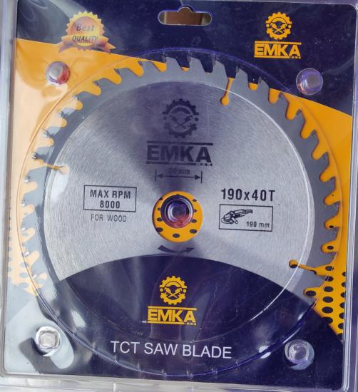 EMKA SUNTA AHŞAP KESME TESTERESİ 190 MM x 40 T (DİŞ)