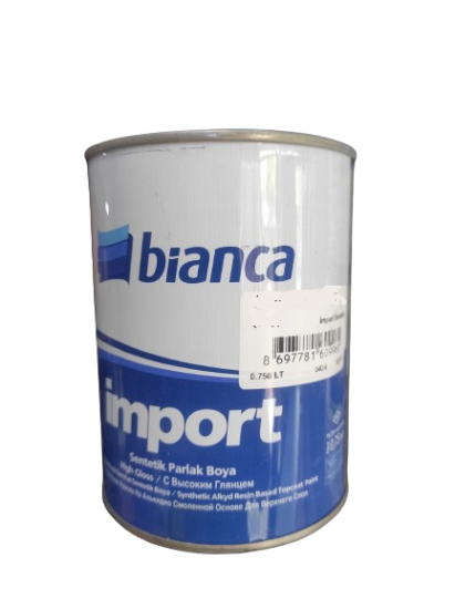 BİANCA İMPORT SENTETİK SOLVENT BAZLI AHŞAP & METAL BOYASI PARLAK 0,75 KG (SARI)